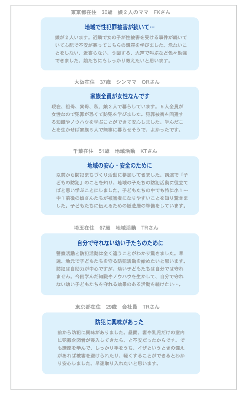受講者の感想画像